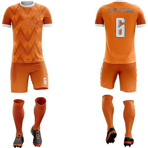 Conjunto Completo de Uniforme de Fútbol Personalizado Vintage, Transpirable, 100% Poliéster, Ligero, Corte Regular, Camiseta y Pantalones Cortos - Product Image 6