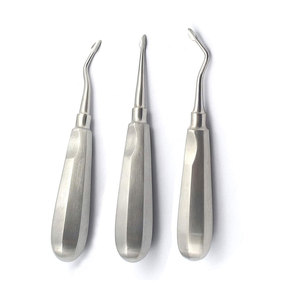 Juego de Elevadores Dentales Manuales Profesionales de Acero Inoxidable, Kit de Instrumentos Quirúrgicos para Extracción de Dientes, Agarre Ergonómico, 3 Piezas - Product Image 1