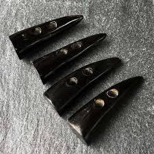 Handmade Buffalo Ox Horn <b>Toggle</b> Polished 2-Hole <b>Toggle</b> <b>Button</b> Animal Style Angel Mosaic Technique Garment Accessories - Product Image 4