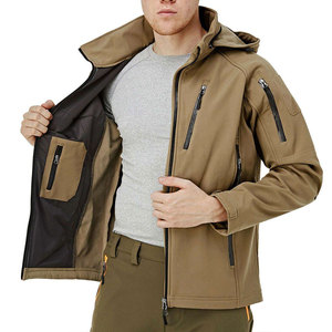Chaqueta Softshell Ligera Personalizada para Hombre, Estilo Urbano, Cortavientos, Impermeable, con Capucha y Forro Polar, para Invierno y Actividades al Aire Libre - Product Image 4