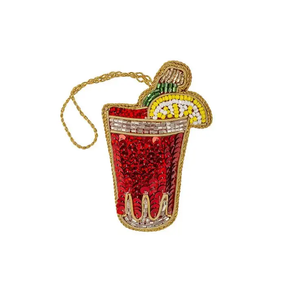 Beaded Candy Ornament Red White Striped Sweet Style Decoration Accessory - Product Image 2