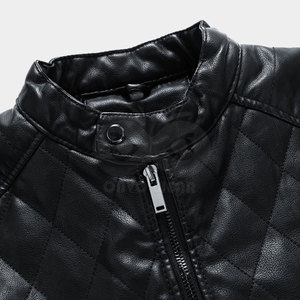 Veste d'hiver pour homme en cuir, couleur unie, respirante, design personnalisé, streetwear, vente chaude, prix raisonnable - Product Image 5
