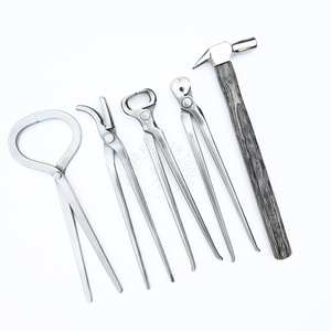 Farrier Tools Kit Stainless Steel Horse <b>Hoof</b> with Driving Hammer <b>Hoof</b> Tester Nail Puller Alligator Clincher and Trimming Cutter - Product Image 6