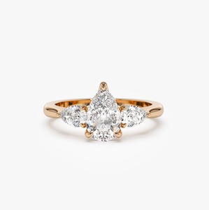 14K Gold Lab Grown Diamond Cluster Ring Sparkling Fine Jewelry Anniversary Gift - Product Image 3
