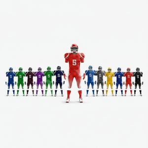 Comfortable High Quality Customized Player Team Name & Number American Football Uniforms Custom two Piece Set American Football - Product Image 1