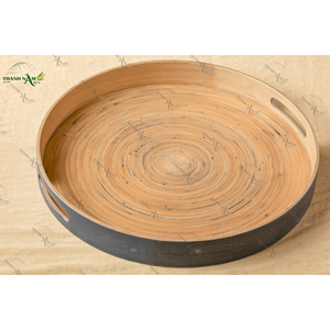 Plateaux en bambou tournés à la main éco-conscients décoratifs recyclables durables pour les fêtes et les rassemblements - Product Image 5