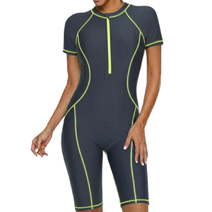 Traje de Baño Deportivo Unisex de 220g, Spandex y Nailon, Cuello Redondo sin Costuras, Traje de Entrenamiento de Una Pieza - Product Image 5