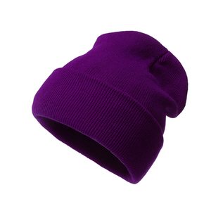 Plain Knit Beanie Warm Winter <b>Hat</b> Casual Soft <b>Cap</b> Ribbed Knit Beanie Warm Thick Winter <b>Hat</b> Unisex Style - Product Image 1