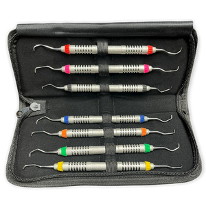 Juego de 7 Curetas Dentales Periodontales Gracey de Doble Punta con Mango Especial de Acero Inoxidable, Instrumentos Dentales con Estuche - Product Image 3