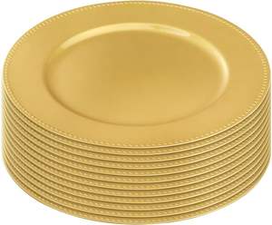 Plato Decorativo de Lujo, Base Redonda para Platos de Cena, para Recepciones de Boda, Banquetes, Decoración de Mesa de Hotel - Product Image 5