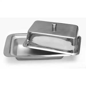 Campana de acero inoxidable plateada alta de primera calidad con bandeja redonda, elegante plato individual para servicio de mesa y plato para mantequilla para comedor - Product Image 4