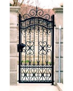 Puerta Doble Tradicional de Hierro Forjado Decorativa con Adornos, Colores Personalizados, Seguridad Reforzada, Entradas Elegantes para Propiedades, Marca TTD - Product Image 1