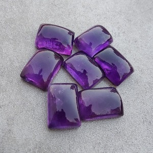 Ametyste violette naturelle, taille cabochon rectangulaire, 8mm 10mm, pierre d'améthyste, pierre précieuse en vrac, prix de gros pour la fabrication de bijoux - Product Image 2