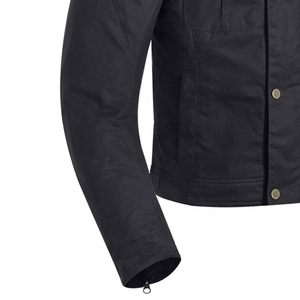 Blouson de moto noir pour homme, manches longues, coupe-vent, polyester, toutes saisons, équipement de conduite - Product Image 2