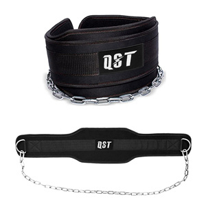 Comfortable Polyester & Nylon Gym Equipment Weighted <b>Chain</b> Waist Support <b>Weightlifting</b> Pull-up Dipping <b>Belt</b> - Product Image 2