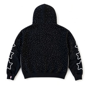 Sweat-shirt à capuche noir zippé pour homme, imprimé « Stay Loud Make Noise », motif étoile, coupe classique, streetwear, vêtement d'automne - Product Image 2