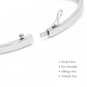 Bracelet élégant en argent 925 avec diamant taille cœur, plaqué argent, bijoux de luxe pour femme, à porter au quotidien, Jaura Jewels BG3 Catholicisme - Product Image 3