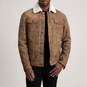 REAC READY INDUSTRY Premium Men's B3 Bomber Genuine Leather <b>Jacket</b> Breathable Windproof Winter Aviator <b>Pilot</b> Front Zipper Faux - Product Image 5