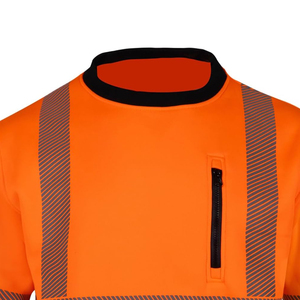 Hi Vis Reflective Long Sleeve Men High Visibility Comfortable Waterproof SafetyWorkwear Sweatshirt Custom Logo And Color - Product Image 4