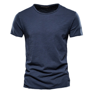 Camiseta de Hombre Blanca, Corte Regular, Cuello en V, Manga Corta, 100% Algodón, Estilo Hip Hop, Jersey con Patrón, Tejido Liso Teñido, Secado Rápido - Product Image 2