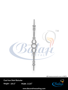 Balustre d'escalier moderne en fer forgé robuste sans cadre, résistant à la rouille, finition protégée contre les UV, résistant à l'eau, garantie 5 ans - Product Image 3