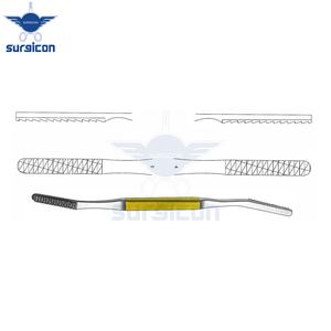 Râpes nasales Fomon 20,5 cm / 8 pouces, angulaires avec inserts en carbure de tungstène TC 40 x 7 mm Fig. 3/4 pour une mise en forme précise des os nasaux - Product Image 5