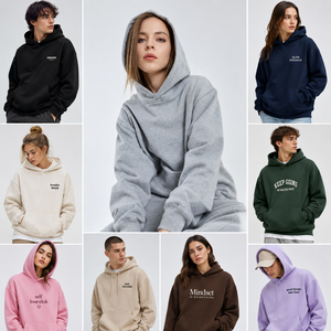 Wholesale Unisex Winter Hoodies Pullover French <b>Terry</b> Letter Print Oversized Stock Lot Bangladesh <b>Bulk</b> Sale Hoodies Men Women - Product Image 1