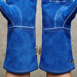 Guantes de Seguridad para Soldadura de Cuero Reforzado Industrial de Primera Calidad con Puño Largo y Protección Antichispas - Product Image 6
