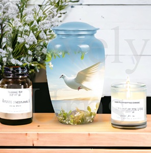 Urna Conmemorativa Clásica de Aluminio para Guardar Cenizas, Urna Funeraria para Cenizas Humanas, Decorativa, Tributo Conmemorativo - Product Image 3