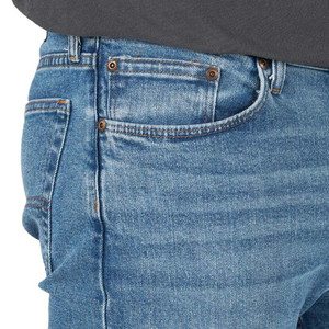 Jeans en denim stretch de créateur pour hommes, coupe droite, taille mi-haute, style urbain, 100 % coton, légers, haute qualité, vente en gros - Product Image 5