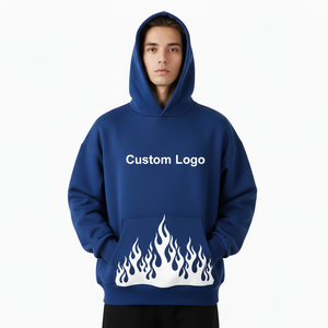 Sudadera con capucha de algodón, estilo oversize con hombros caídos, para hombre y mujer, personalizada, estilo streetwear. - Product Image 2