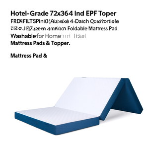 Surmatelas EPF de qualité hôtelière 72x36x4 pouces, confortable, pliable, pour lit Queen et simple, lavable, pour usage domestique et hôtelier - Product Image 2