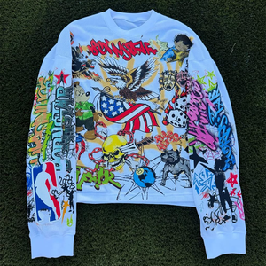 Camiseta térmica de peso pesado con estampado de moda para hombre, camisetas informales de estilo callejero con patrón sólido para fitness en verano para hombre - Product Image 1