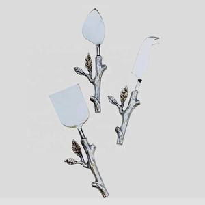 Rebanador de queso Chapado en plata de acero inoxidable, mango de diseño moderno, vajilla de plata, esparcidor de queso - Product Image 5