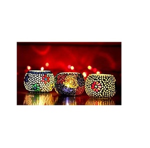 Fresh Designer Candle <b>Holder</b> Colorful Modern Theme Multi-Size Glass Mosaic <b>Tealight</b> <b>Holder</b> for Home Decoration - Product Image 1