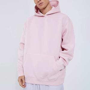 Sweat à capuche pour homme en coton 100% pour l'automne et l'hiver, coupe classique, doublure en polaire, poche double, design uni, vente en gros OEM - Product Image 3