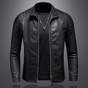 Fashionable Genuine Leather <b>Jackets</b> Best Quality Men's Genuine Leather <b>Jacket</b> New Arrival Men's <b>Slim</b> <b>Fit</b> <b>Jacket</b> - Product Image 2