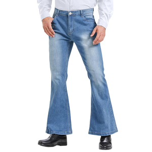 Pantalon en jean délavé pour homme, printemps-hiver, couleur unie, coupe slim, séchage rapide et respirant, écologique, 100% coton, tailles personnalisées - Product Image 2