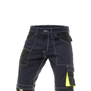 Pantalon de travail pour homme en toile décontractée, haute visibilité, réfléchissant, avec braguette zippée en Cordura, personnalisable, utilitaire, construction renforcée aux genoux, sécurité - Product Image 5