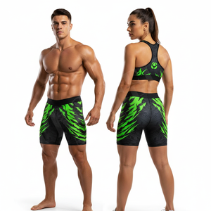 MMA Fitness Apparel OEM ODM Sportswear Martial arts Wear Compression Shorts Custom Made Style All Season Tight Fitted Shorts - Product Image 3