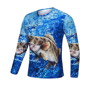 Camiseta de Pesca Transpirable con Sublimación, Camiseta de Pesca para Hombre de Secado Rápido con Sublimación de Poliéster, Manga Corta - Product Image 2