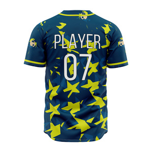 เสื้อเบสบอลผู้ชายแบบกำหนดเอง พิมพ์โลโก้ตามสั่ง แขนสั้น ระบายอากาศ แห้งเร็ว ไซส์ใหญ่ ผ้าโพลีเอสเตอร์ 100% เสื้อซอฟต์บอล - Product Image 5