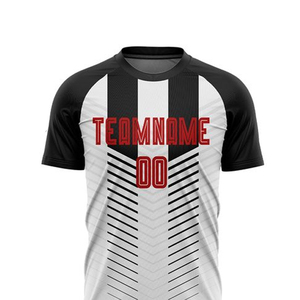 Ensemble de maillots de football à manches courtes imprimés, fabriqués en usine, légers, couleur et taille personnalisées, 100% polyester, séchage rapide - Product Image 4