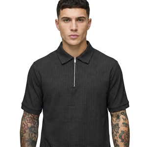 Meilleur Prix – Polo de Golf d'Été pour Homme en Polyester Respirant, Motif Tricoté 3D, Col Confortable - Product Image 4