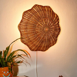 Luxury Wholesale Eye-catching Handcrafted Scalloped Rattan Pendant <b>Light</b> Suitable For Living Room & Dining Decor - Product Image 3