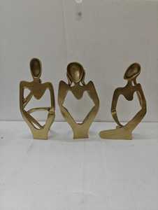 Juego de 3 Esculturas Abstractas Estilo Pensador con Acabado Dorado, Decoración para el Hogar, Decoración Nórdica para Sala de Estar, Escritorio, Regalo Especial - Product Image 5