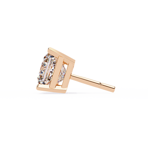 Classic 4 Prong Princess Cut E VS 1.5 ct Each Lab Grown Diamond 14K Gold IGI Certified <b>Earring</b> <b>Tops</b> for Gift Party & Anniversary - Product Image 5