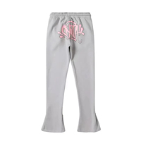 Pantalon de jogging évasé décontracté pour homme, haute élasticité, motif graffiti, éclaboussures de peinture, patchwork, toile imperméable et respirante