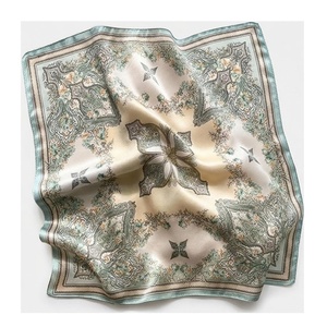 NORTH APPROACH Women's Square <b>Silk</b> <b>Scarf</b> Floral Print Elegant Multi-Functional Fashion Accessory All Seasons - Product Image 1