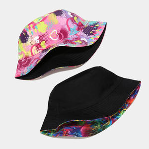 Chapeau de pêcheur personnalisé imprimé, chapeau de protection solaire double face pour hommes et femmes adultes, chapeau seau élégant et décontracté pour l'extérieur, vente en gros - Product Image 3